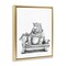 Stupell Industries Hippo Lounging on Chaise Floating Frame By Rachel Nieman